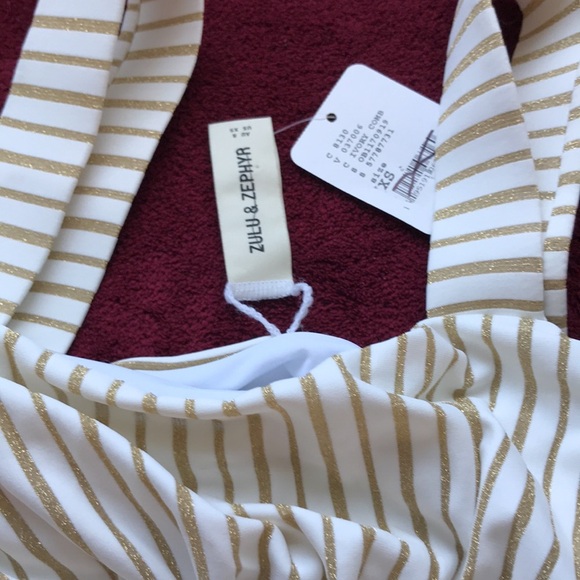 NWT Free People Balmy Nights Stripe one piece XS - Picture 9 of 9